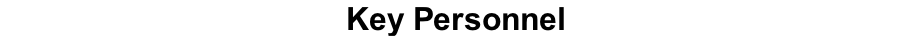 Key Personnel
